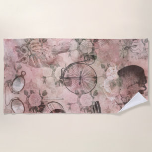 Serviette De Plage Steampunk romantique   Ephémère Vintage antique