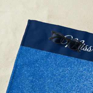 Serviette De Plage Style Miss America Pageant Parties scintillant Bea