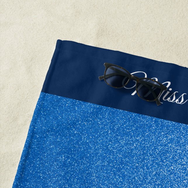 Serviette De Plage Style Miss America Pageant Parties scintillant Bea (En situation)