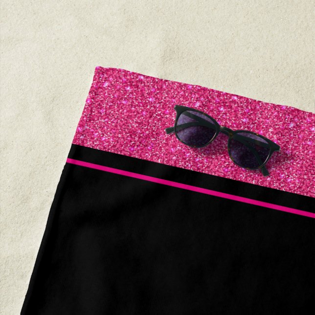 Serviette De Plage Style Miss America Pageant Parties scintillant Bea (En situation)