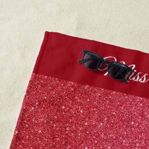 Serviette De Plage Style Miss America Pageant Parties scintillant Bea