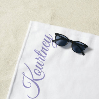 SERVIETTE DE PLAGE STYLISH MODERN CUSTOM NAME BRIDE BACHELOR PARTY