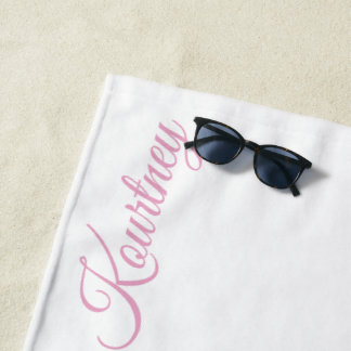 SERVIETTE DE PLAGE STYLISH MODERN CUSTOM NAME BRIDE BACHELOR PARTY
