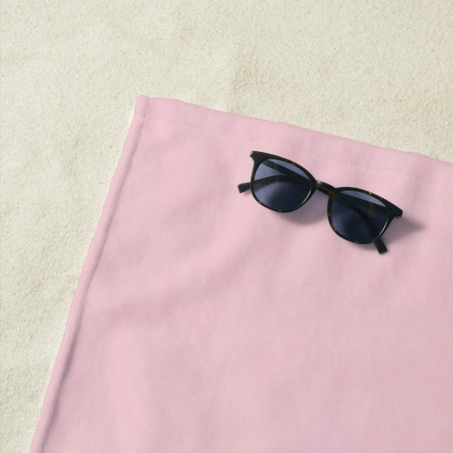 Serviette De Plage Sucette Pastèque Rose Uni  (En situation)