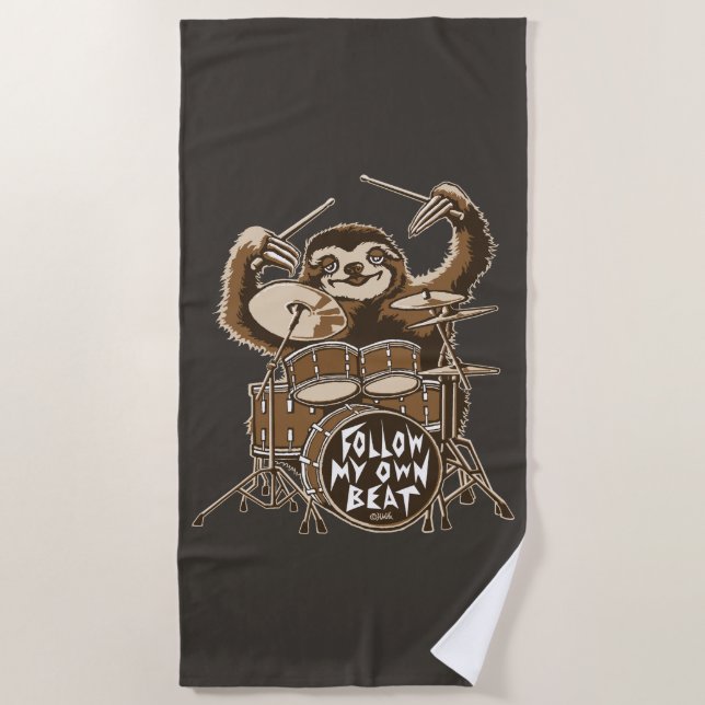 Serviette De Plage Suivez mon propre battement (Devant)