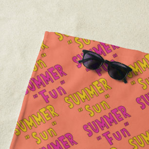 Serviette De Plage Summer Sun Summer Fun