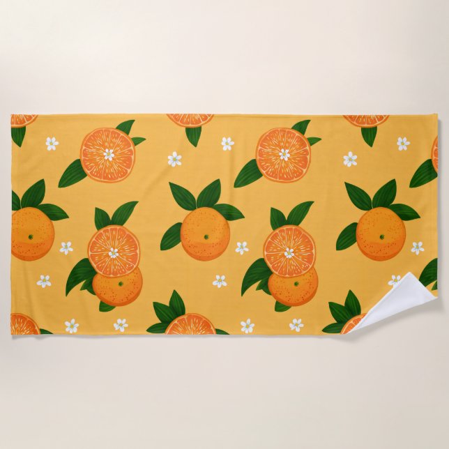 Serviette De Plage Summer Tangerines (Devant)