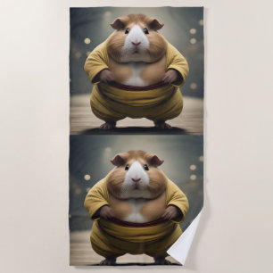 Serviette De Plage "Sumo Squeakdown : Le puissant lutteur cobaye"