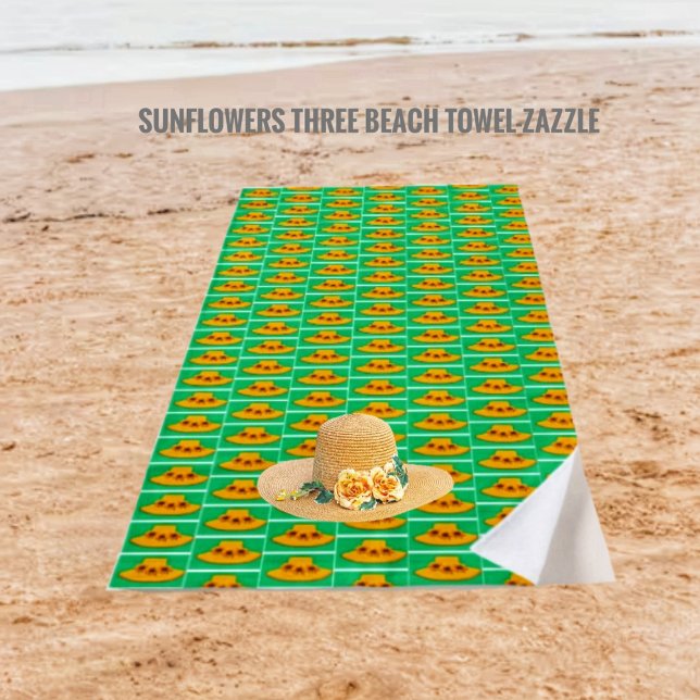 Serviette De Plage Sunfleurs Trois (Créateur téléchargé)