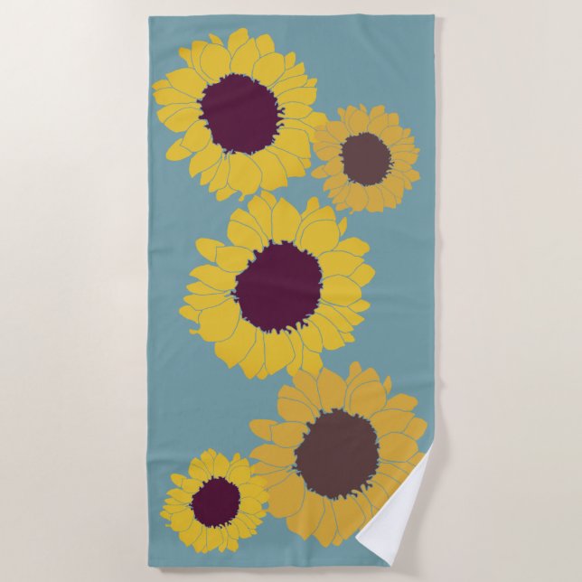 Serviette De Plage Sunflower Beach Towel (Devant)