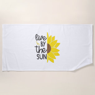 Serviette De Plage Sunflower Lover Vivez Par Le Soleil