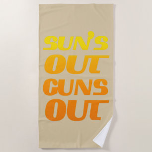 Serviette De Plage Sun's Out Guns Out Fun fitness et salle de sport