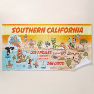 Serviette De Plage Sunset Beach Blanche en Californie du Sud