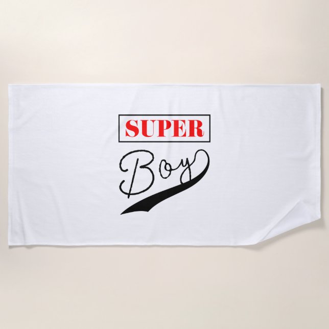 Serviette De Plage Super Boy (Devant)
