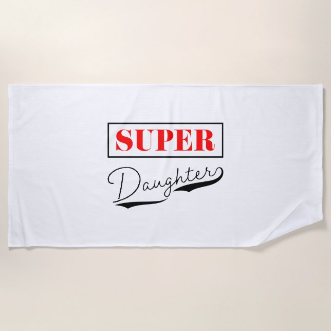 Serviette De Plage Super Daughter (Devant)