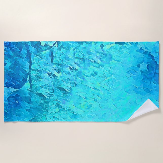 Serviette De Plage Superbe aquarelle Tropical Ocean Theme Design (Devant)