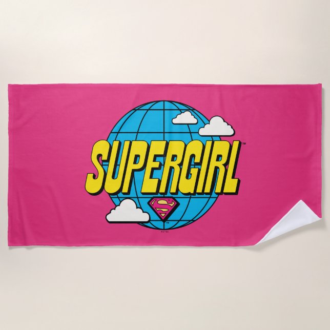 Serviette De Plage Supergirl Graphique Pop Global (Devant)