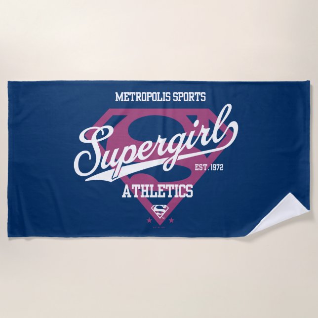 Serviette De Plage Supergirl Metropolis Sports Athletics Graphic (Devant)