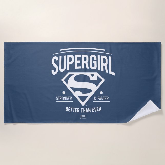 Serviette De Plage Supergirl mieux que jamais Retro Graphic (Devant)