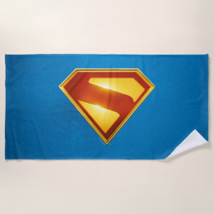 Serviette De Plage Superman Golden S Shield brillance