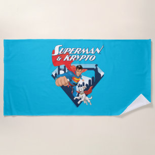 Serviette De Plage Superman & Krypto Soar