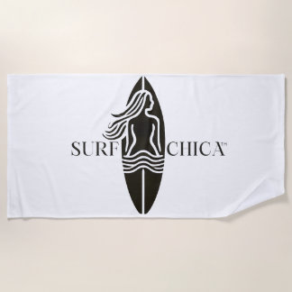 Serviette De Plage Surf Chica® Beach Towel - Coastal Lifestyle Logo T