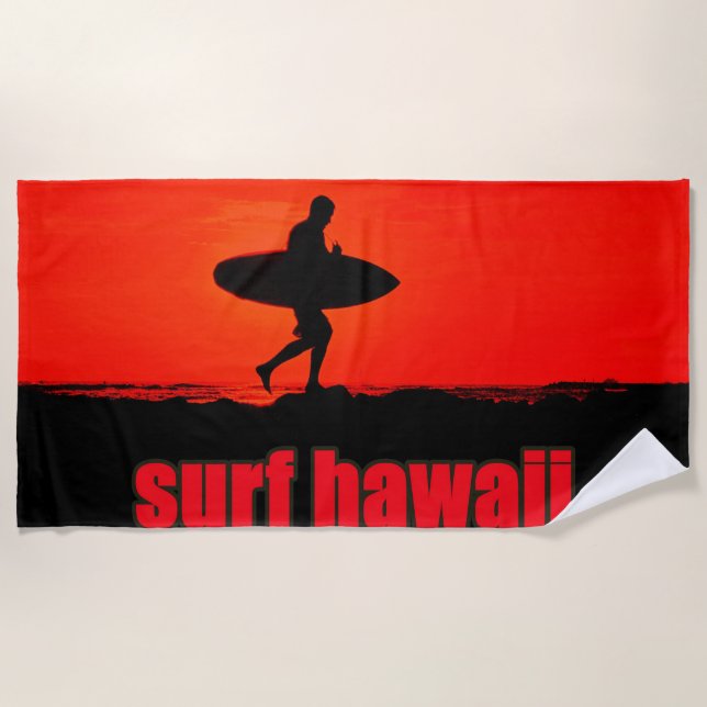 Serviette De Plage surf hawaï  (Devant)
