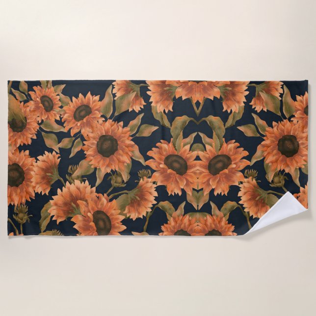 Serviette De Plage Surface Florale Motif-Mode Décoratif Tropical (Devant)