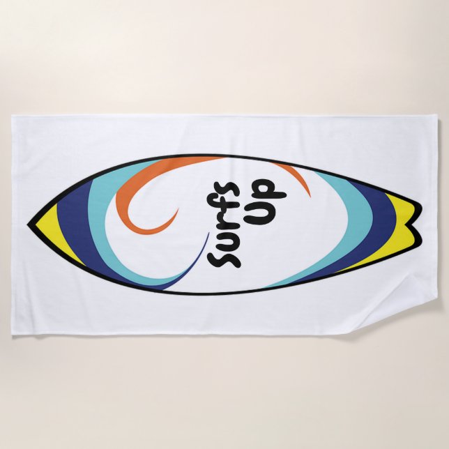 Serviette De Plage Surfs vers le haut (Devant)