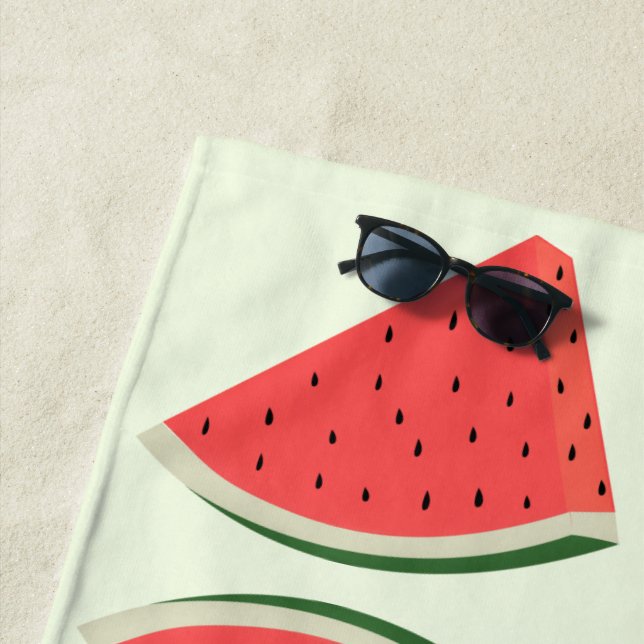 Serviette De Plage Sweet Watermelons Beach Tower - Couleurs Personnal (En situation)