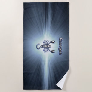 Serviette De Plage Symbole chrome Scorpio