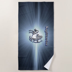 Serviette De Plage Symbole de chrome de Sagittaire