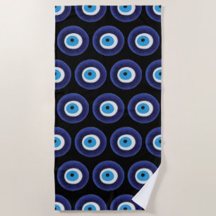 Serviette De Plage Symbole de la perle bleue Amulet