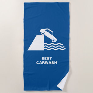 Serviette De Plage Symbole de lavage drôle