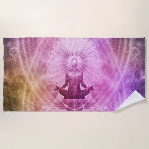Serviette De Plage Symbole de Yoga de médiation de Chakra violet