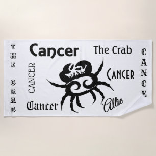 Serviette De Plage Symbole et signe du cancer du zodiaque