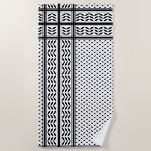 Serviette De Plage Symbole Keffiyeh de la Palestine Motif de résistan