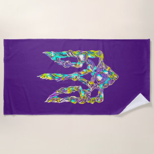 Serviette De Plage Symbole ukrainien trident