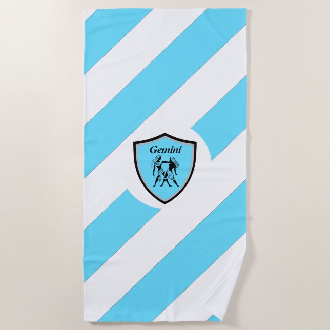 Serviette de plage     symbolique de Gemini (Devant)