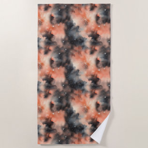 Serviette De Plage Symphonie céleste Abstraite d'aquarelle