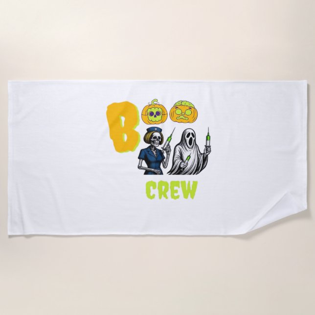 Serviette De Plage T-shirt classique Boo Crew (Devant)