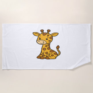 Serviette De Plage T-shirt classique pour bébé girafe