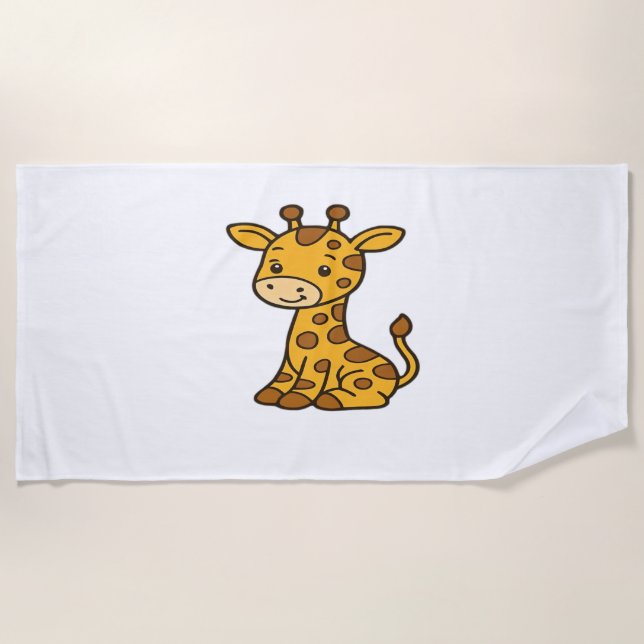 Serviette De Plage T-shirt classique pour bébé girafe (Devant)