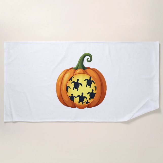 Serviette De Plage T-shirt d'Halloween (Devant)