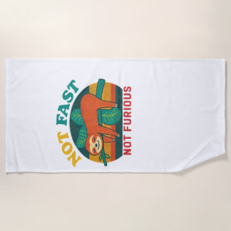 Serviette De Plage T-shirt essentiel Paresseux drôle pas rapide pas f