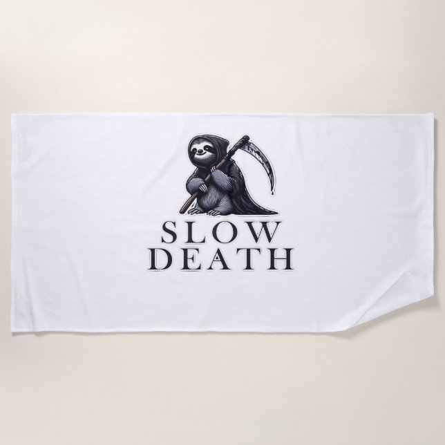 Serviette De Plage T-shirt essentiel Slow Death (Devant)