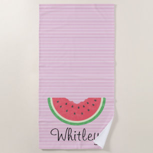 Serviette De Plage T-shirt Filles Watercolor Watermelon