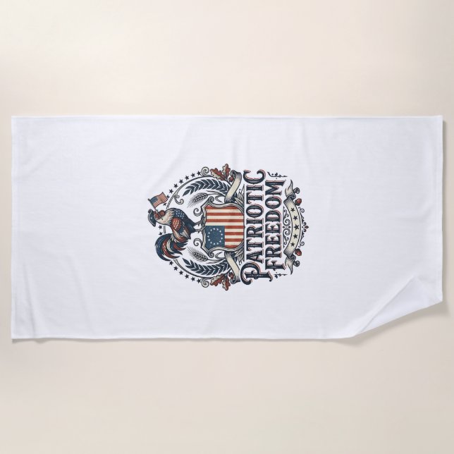 Serviette De Plage T-shirt graphique vectoriel de gardien de poulet p (Devant)