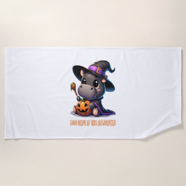 Serviette De Plage T-shirt MOO DENG WITCH (Devant)
