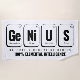 Serviette De Plage Tableau périodique GENiUS - Conception scientifiqu